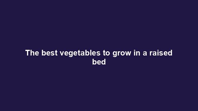 The best vegetables to grow in a raised bed