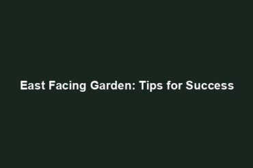 East Facing Garden: Tips for Success